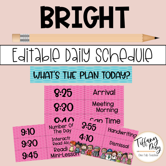 Daily Schedule | Customizable Bright