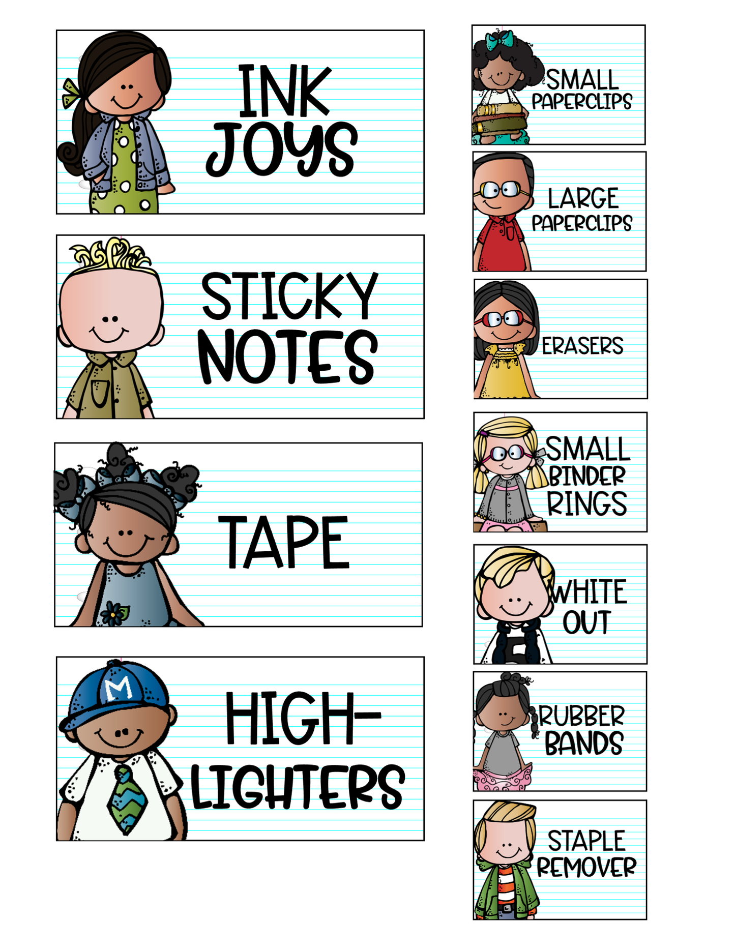 Teacher Toolbox Labels Set Notebook Paper | The Ultimate Organizational Solution for Teachers