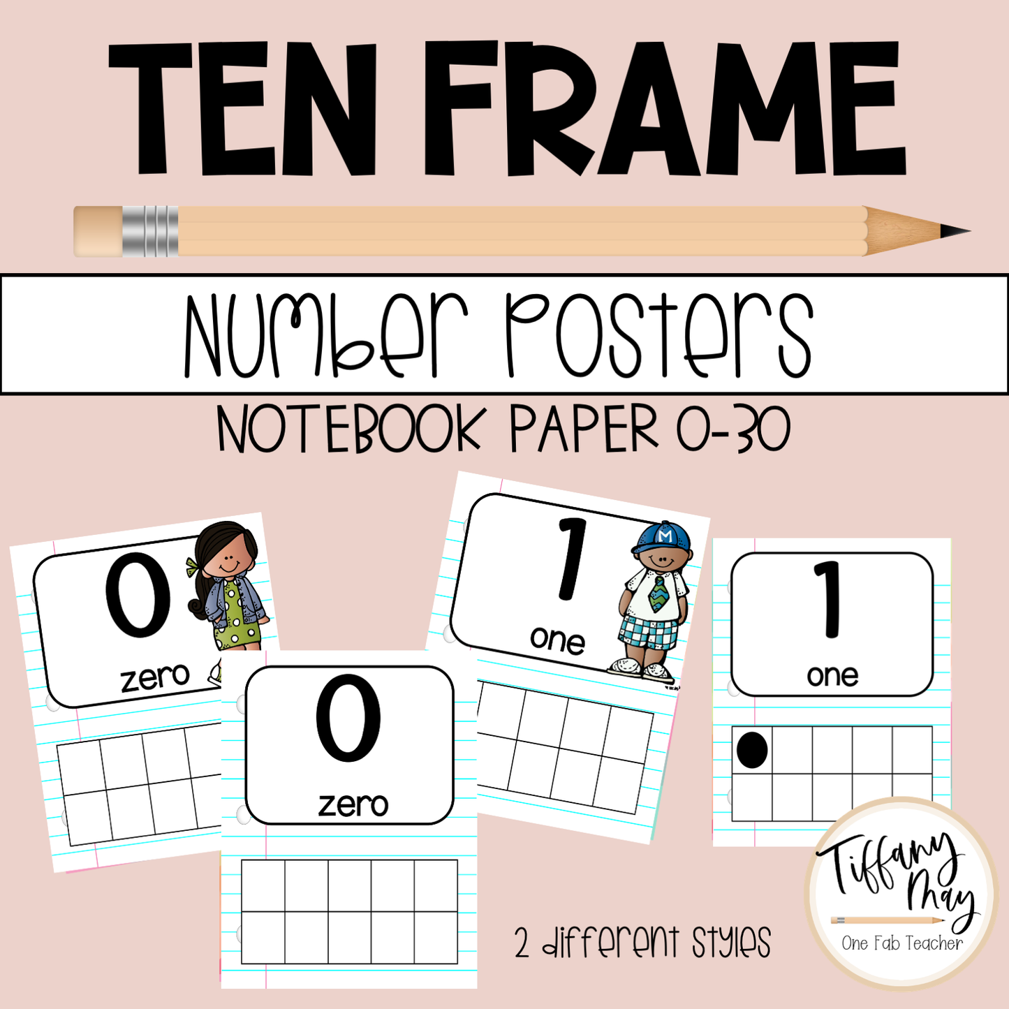 Ten Frame Posters | Notebook Paper 0-30