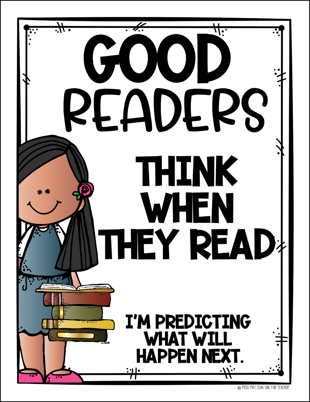 What do good readers do? Posters - 32 Colorful Visual Aids